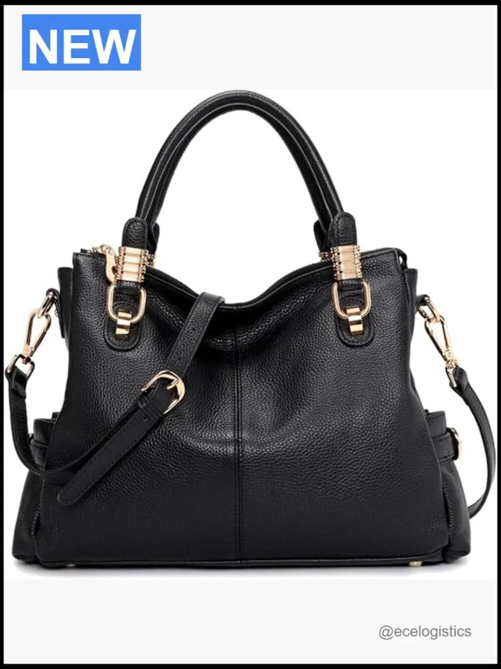 Genuine Leather Satchel Tote Shoulder Bag Large Laptop Purse